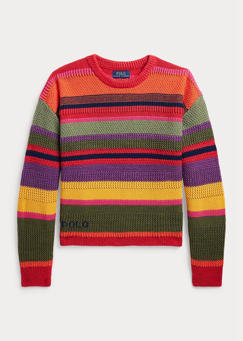 Sueter Ralph Lauren Niña 7-14 Años Striped Cotton-Blend Jumper Chile Multicolor MOVAS-7420